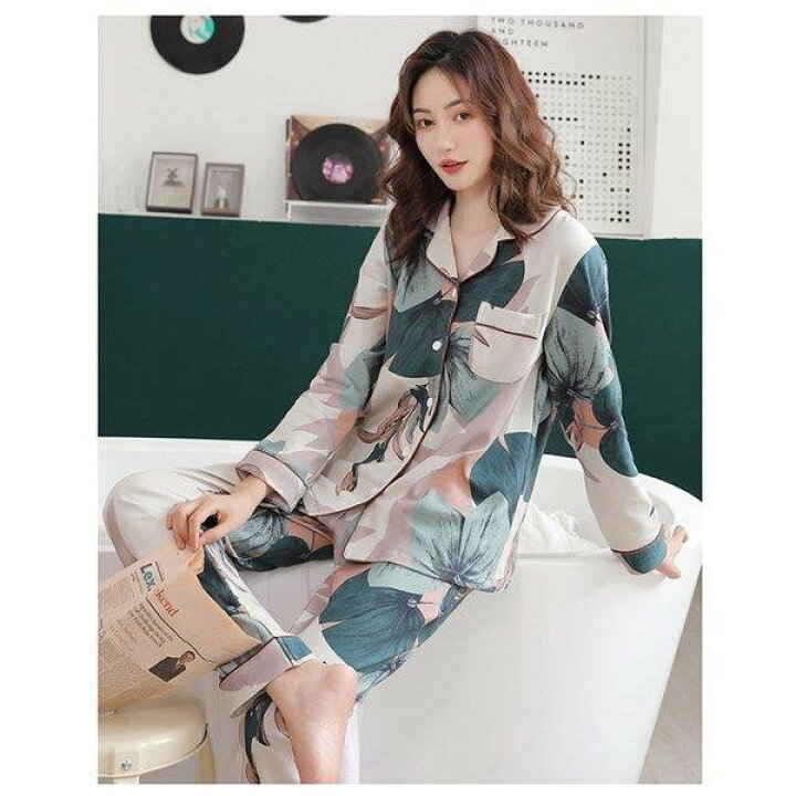 パジャマ レディース ルームウェア 秋冬 前開き セットアップ 長袖 上下セット 大きいサイズ 可愛い ロングパンツ ゆったり 韓国風 寝巻き 部屋着 寝間着 送料無料