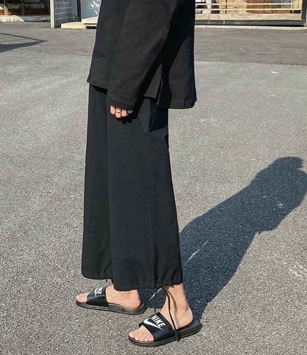 ガウチョパンツ ワイドパンツ メンズ ボトムス サルエルパンツ テーパード 運動着 ...