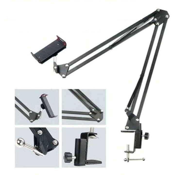 タブレットアーム スマホスタンド iPadスタンド タブレットスタンド 携帯スタンド 寝ながら ベッド用 スマホアクセサリー