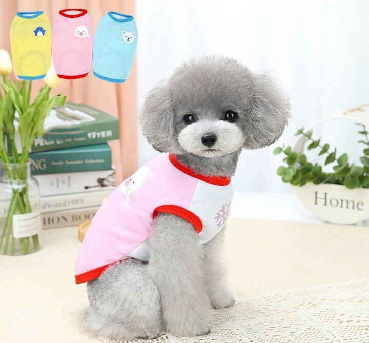 ペットウェア 犬服 猫服 ペット用品 袖なし ドッグウェア プルオーバー 犬の服 猫の服 シンプル お散歩 ペンギン 送料無料