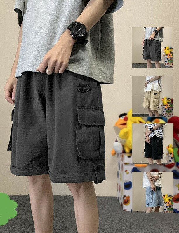 カーゴパンツ メンズ ショートパンツ ハーフパンツ ボトムス カジュアル 薄手 ポケット付き 普段着 ゆったり サマー 21年夏新作 きれいめ おしゃれ