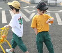 子供服 セットアップ 夏 男の子 子供ジャージ キッズ 韓国子供服 ジュニア 上下セット 半袖 Tシャツ 九分丈パンツ ベビー服 男児 おしゃれ 通学着 通園着