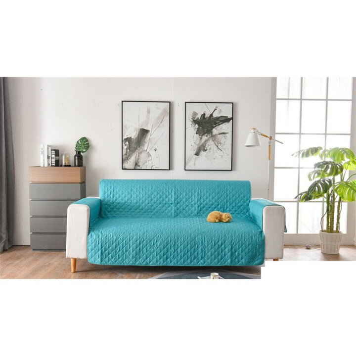 ソファー保護 1.2.3人掛け 肘あり 防塵 肘付き ソファーマット 清潔簡単 全8色 ソファーカバー無地 犬猫用 犬 猫 爪とぎ防止 四季適用 [2]