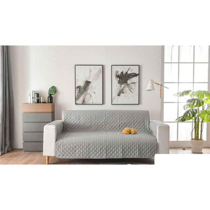 ソファー保護 1.2.3人掛け 肘あり 防塵 肘付き ソファーマット 清潔簡単 全8色 ソファーカバー無地 犬猫用 犬 猫 爪とぎ防止 四季適用 [3]