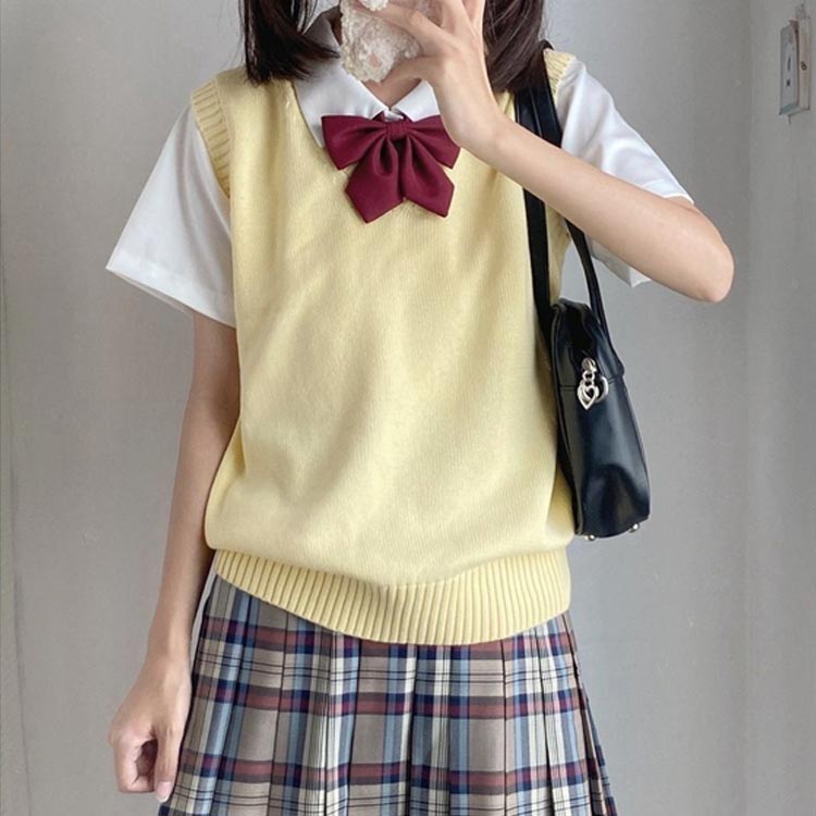 女子 中学 制服 ベスト 女子 スクール ベスト 高校 春夏 学生服 通学 ニット Vネック 学生 ベスト 無地 送料無料 送料無料 秋冬 通年 通学 女子高生 入学 カジュアル コスプレ 紺色 mjshop-21-10008754 MJShop楽天市場店 サンプル画像3