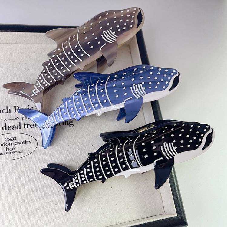 クジラ バンスクリップ レディース 大きいサイズ 大人 可愛い 魚 風 ヘアアクセサリー おしゃれ 上品 海 ヘアクリップ ヘアアレンジ まとめ髪 ヘアアクセ 女子 キッズ 子供 学生の商品画像 3