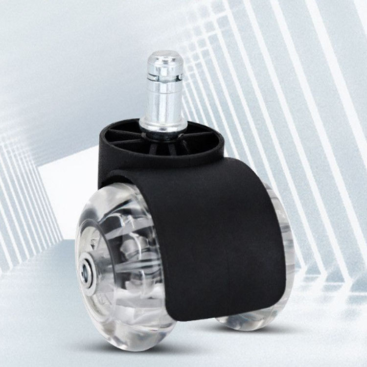 交換用 キャスター 車輪 イスキャスター ダブルホイール PU 5個セット 差し込み式(11MMX22MM) キャスター OAチェア用 360度回転 11mm 静音 オフィスチェア ゴム 360度回転 静音 取替えキャスター