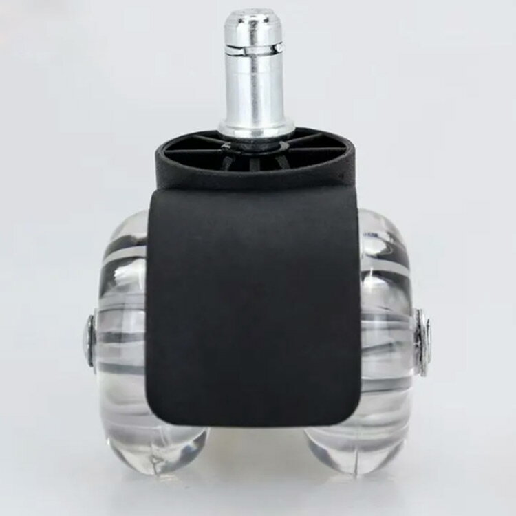 交換用 キャスター 車輪 イスキャスター ダブルホイール PU 5個セット 差し込み式(11MMX22MM) キャスター OAチェア用 360度回転 11mm 静音 オフィスチェア ゴム 360度回転 静音 取替えキャスター [2]