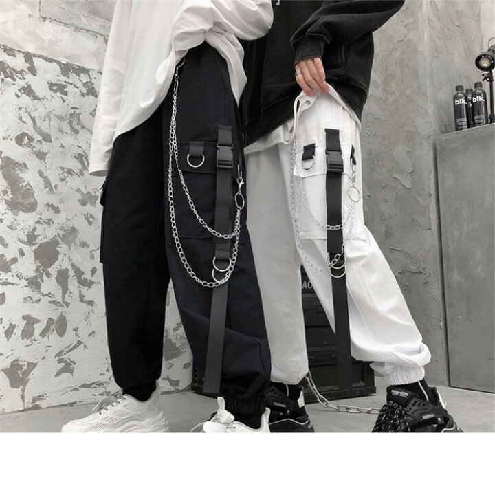 大特価】スラックス パンツ ストリート ブラック ジョガーパンツ L pefc.com.uy