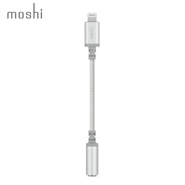 moshi Integra Headphone Jack Adapter Silver ヘッドホンジャックアダプター Lightning コネクタ 3.5mmステレオミニジャック 変換 iPhone あす楽対応 ネコポス対応商品