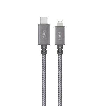 【ポイント10倍 / 6/11 01:59まで】 iPhone iPad を MacBook ProやUSB-Cアダプターへ接続できる 高耐久性ケーブル moshi Integra USB-C to Lightning 25cm (Titanium Gray)