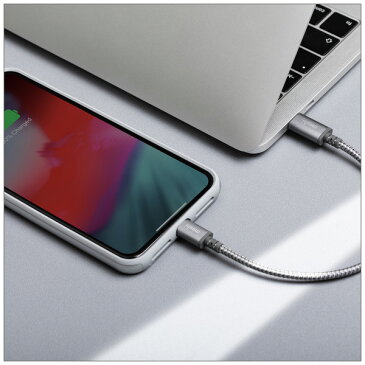 【ポイント10倍 / 6/11 01:59まで】 iPhone iPad を MacBook ProやUSB-Cアダプターへ接続できる 高耐久性ケーブル moshi Integra USB-C to Lightning 25cm (Titanium Gray)