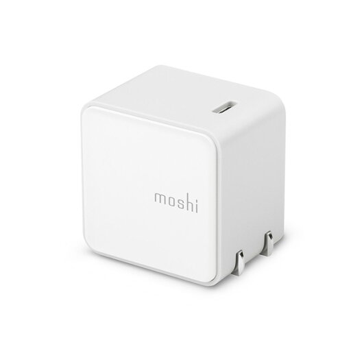 コンパクトUSB-C充電器(ケーブル別売) USB PD 3.0に対応 moshi Qubit USB-C Charger (18W) 軽く、持ち運びにも便利なデザイン コンパクトUSB-C充電器(ケーブル別売) USB PD 3.0に対応 moshi Qubit USB-C Charger (18W) 軽く、持ち運びにも便利なデザイン