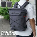 リュック メンズ おしゃれ軽量 ロールトップ ウォータープルーフバックパック IAMRUNBOX Spin Bag 18L MacBook Pro 13インチま...