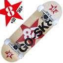 キッズ こども用 GOSK8 スケートボード スケボーサイズ 28インチ(71cm)レッド28K