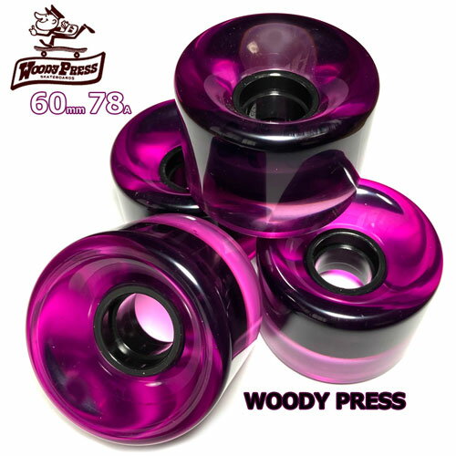 WOODY PRESS ウッディープレス 60mmウィール カラー4色 ベアリング 無しオプション可能タイプ