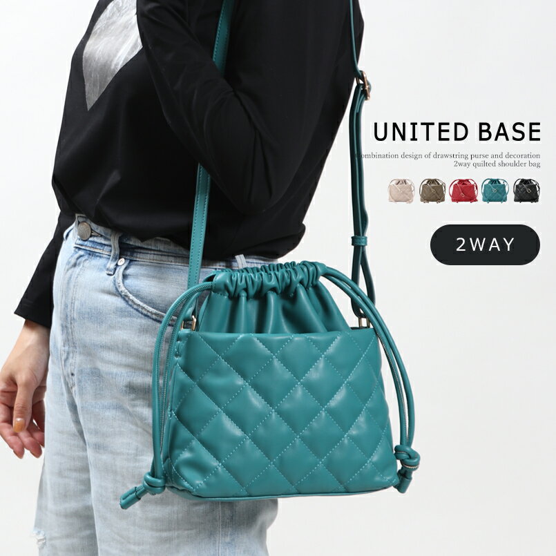 BASE ベース 公式 ショルダーバッグ キルティングバッグ 2WAY 2WAYバッグ ショルダー バッグ レディース 女性 軽量 軽い ミニバッグ ミニショルダー 巾着 巾着バッグ BAG かわいい 可愛い シンプル 大人 秋冬 秋 冬 高見え 斜め掛けのサムネイル