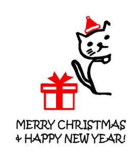 ウォールステッカー クリスマス ウォールステッカー 猫 スイッチステッカー プレゼント ステッカー プチギフト 壁紙 リボン CHRISTMAS キャラクター 赤 窓 子供部屋 鐘 店 星 スター ゴールド ねこ cat