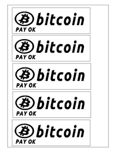 ステッカー bitcoin pay OK ビットコイン決済 店舗向けウォールステッカー ゆうパック送料無料 5枚セット ガラス 窓