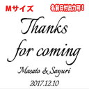 【練習用ステッカー付き】 ウォールステッカー Thanks for coming サンクス フォー カミング Mサイズ 結婚式 ウェディング 結婚式ウェルカムボ...