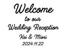 【練習用ステッカー付き】 ウォールステッカー Wedding Reception ウェディングレセプション Bタイプ Welcome 結婚披露宴 Sサイズ 結婚...