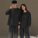 ペア パジャマ 長袖 男女2着 セット 綿100% シンプル 柔らかい ゆったり uネック カップル 春 秋 ロングパンツ ルームウェア クルーネック 冬 コットン ペアパジャマ 結婚祝い プレゼント お祝い おもしろ 春秋 夫婦 ギフト 上下セット レディース 部屋着 メンズ