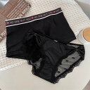 ペア 下着 カップル 男女2着セット ショーツ かわいい セクシー ジャンスカ 綿 レース セクシー ペア sexy パンツ ブランド ハンガー レディース シ...
