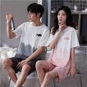 ペア パジャマ 半袖 夏 レディース パジャマ メンズ 綿95% ペア パジャマ ギフト おしゃれ カップル ペア ルームウェア 夏 結婚祝い プレゼント ペア...