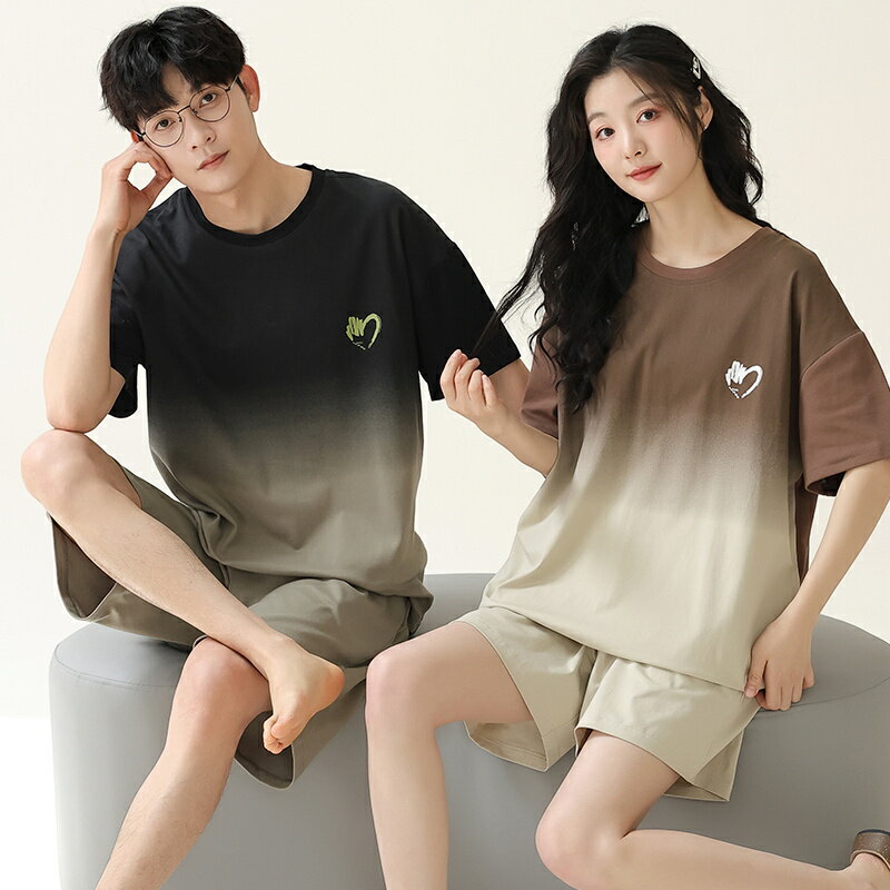 ペア パジャマ 半袖 夏 男女2着 セット メンズ ルームウェア パジャマ 春夏 レディース 綿100% ペアパジャマ ギフト おしゃれ カップル ペア 結婚祝い プレゼント スウェット 上下セット 部屋着 パジャマ カップル お揃い プレゼント ペアルック シンプル カジュアル