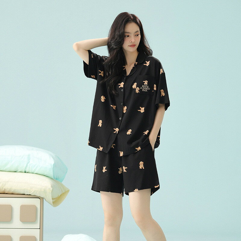 ペア パジャマ 半袖 夏 男女2着 セット 春 愛犬 可愛い カジュアル セットアップ 抗菌 綿100％ 薄手 ルームウェア 春夏 高級 カップル ペアパジャマ 結婚祝い プレゼント お祝い おもしろ 夫婦 ギフト 上下セット レディース 部屋着 メンズ