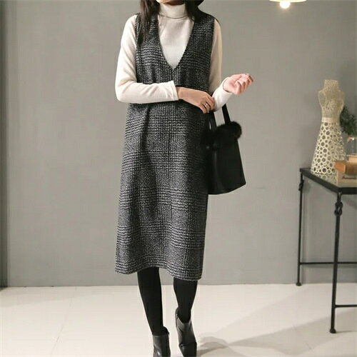 ジャンパースカート 秋 冬 大人 ロング レディース ジャンスカ ワンピース ジャンパースカート 夏 春 秋 30代 40代 50代 カジュアル サロペット スカート キャミワンピース 上品 シーズンレスで活用 脚長効果も抜群 通勤 おしゃれ ゆったり グレー チェック