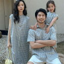 親子 ペアルック シャツ 夏 ワンピース キッズ セットアップ 女子 女性 ギンガムチェック ペア 夏服 親子コーデ 赤ちゃん 親子ペアルック ペアシャツ 半袖...