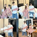 親子 ペアルック tシャツ 夏 ワンピース 夏 女性 トラベル ギンガムチェック 高級 ペア 夏服 親子コーデ 赤ちゃん 親子ペアルック ペアtシャツ 半袖 コ...