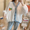 マタニティ パジャマ 冬 モコモコ 前開き 長袖 マタニティ ルームウェア 授乳口 付き ウエスト調節 パジャマ 上下セット マタニティ パジャマ ギフト マタ...