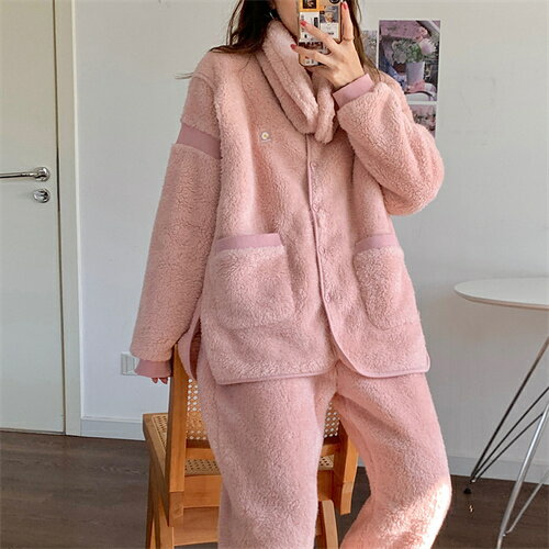 マタニティ パジャマ 冬 モコモコ 前開き 長袖 マタニティ ルームウェア 授乳口 付き ウエスト調節 パジャマ 上下セット マタニティ パジャマ ギフト マタ...