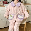 マタニティ パジャマ 冬 モコモコ クマ 柔らかい カジュアル 長袖 マタニティ ルームウェア 授乳口 付き ウエスト調節 パジャマ 上下セット マタニティ パ...