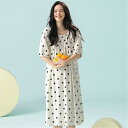ルームウェア ワンピース レディース 夏 大きいサイズ ネグリジェ 半袖 綿 ロング ワンピース パジャマ ブランド かわいい 大人 半袖 春秋 おしゃれ 部屋...
