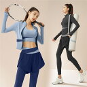 ランニングウェア レディース セット 2点セット 上下 ウェア おしゃれ 可愛い かわいい トレーニングウェア レディース ジムウェア ジム ヨガウェア スポー...