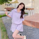 ジャージ 上下セット レディース 無地 シンプル カジュアル 夏 韓国 2点セット 半袖トップス ショートパンツ 半袖 おしゃれ 上下 2点 スウェット 春秋 ...
