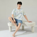パジャマ メンズ 半袖 シンプル 柔らかい 着心地良い カジュアル 夏 セットアップ 抗菌 綿100% 薄手 スポーツ ブランド 夏用 上下セット ルームウェア クルーネック 半ズボン メンズパジャマ 上下 セット 紳士 大きいサイズ プレゼント 父の日 部屋着 人気