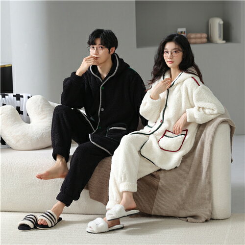 ペア パジャマ 冬 もこもこ カップル ペア ルームウェア セット 前開き 長袖 ペアパジャマ モコモコ メンズ ペアパジャマ カップル 秋冬 結婚祝い プレゼント ペアパジャマ カップル 冬 カップル お揃い プレゼント ギフト カップル ペア ルームウェア カップル ペア 部屋着