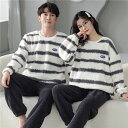 ペアパジャマ 冬 モコモコ カップル ペア ルームウェア セット 長袖 ペア パジャマ 夫婦 もこもこ メンズ ペアパジャマ カップル 秋冬 結婚祝い プレゼン...