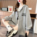ジップパーカー レディース ブランド 春秋 スウェット シンプル ファッション パーカー 韓国風 おしゃれ パーカー 大きい サイズ 人気 ジャケット スポーツ...