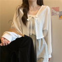 レディース カーディガン 夏 薄手 無地 春 トップス ジャケット 大きいサイズ 前開き uvカット ランタンスリーブ ポチャっり きれいめ 夏用ボレロ 夏用 ...
