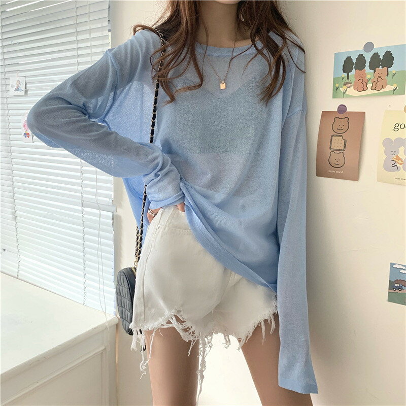 tシャツ レディース 夏 無地 春 uネック ゆったり ブルゾン 薄手 通気 長袖トップス uvカット スウェット ブランド 大人 かわいい 大きい 吸汗速乾 韓国 ファッション ビッグシルエット ビッグtシャツ コットン 韓国服 おうちコーデ ニュートラルカラー ユニセックス