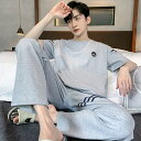 パジャマ メンズ 半袖 シンプル カジュアル セットアップ 夏用 ルームウェア メンズパジャマ 上下 セット 紳士 おしゃれ 春 夏 パジャマメンズ 大きいサイ...