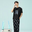 パジャマ メンズ 半袖 春 夏 セットアップ 綿 半袖トップス ロングパンツ ブランド 夏用 上下セット ルームウェア クルーネック 長ズボン メンズパジャマ ...