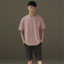 パジャマ メンズ 半袖 uネック 綿100% 薄手 2点セット ブランド セットアップ 夏用 上下セット ルームウェア クルーネック 半ズボン メンズパジャマ ...