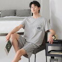 パジャマ メンズ 半袖 夏 綿 半袖トップス ロングパンツ ブランド セットアップ 夏用 上下セット ルームウェア クルーネック 半ズボン メンズパジャマ 上下...