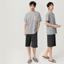 パジャマ メンズ 半袖 涼しい uネック 夏 ジャンスカ 綿 ブランド セットアップ 夏用 上下セット ルームウェア クルーネック 半ズボン メンズパジャマ 上...